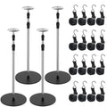 4-Pack Stainless Steel Boat Cover Support Poles Adjustable 30.7-71" with Heavy-Duty Bases