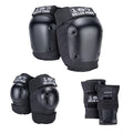 Six Pack Protective Knee & Elbow Pads Set - Black Small-Medium