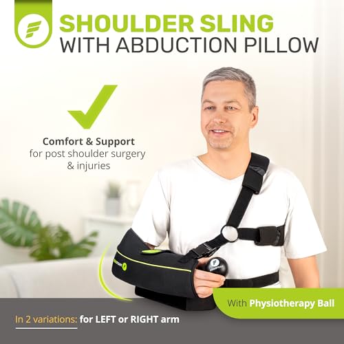 ErgoFoam Right Arm Shoulder Sling with Abduction Pillow — Post-Surgery Immobilizer