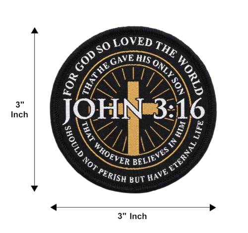 Christian Morale Patch Set John 3:16 Gospel Religious Embellishments - Great 1