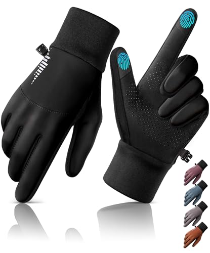 Rivmount Water-Resistant Winter Gloves with Touch Screen - Black Medium