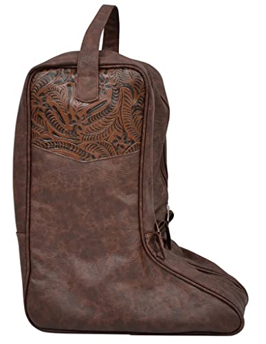 3D Justin Brown Boot Bag for Western Boots - Faux Leather, Fits Size 14