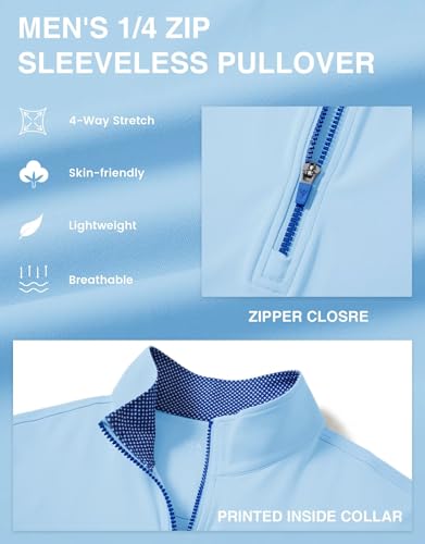Men's Lightweight Performance Golf Vest X-Large Light Blue - M MAELREG