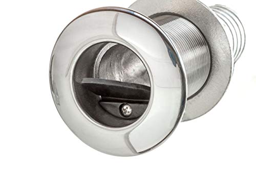Attwood Stainless Steel Scupper Valve 1-1/2 Inch - One Size Marine Drain Fitting