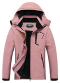 MOERDENG Women's Pink Ski Jacket XL Warm Winter Snowboarding Coat
