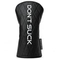 Don't Suck Driver Headcover - Black Leather Golf Club Cover - Funny Golf Gift