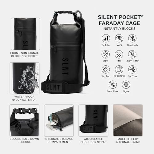 Silent Pocket SLNT Faraday Dry Bag 5 Liter Waterproof Signal Blocker
