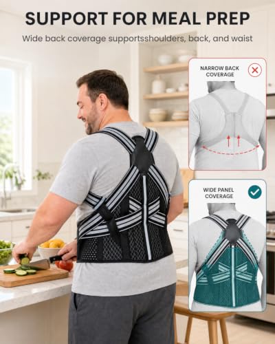 Men's Plus Size Posture Corrector 5XL - Full Back Support Brace for Home & Office Use