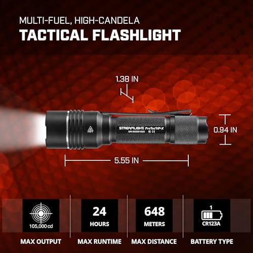 Streamlight ProTac HP-X 800-Lumen Tactical Flashlight with 105,000 Candela, Waterproof & Impact-Resistant