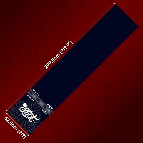 Heavy Duty Dart Mat - Non-Curling Shock-Absorbing Rubber with Throw Lines, 9.9ft x 2ft