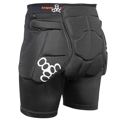 Triple Eight Bumsaver II Padded Impact Shorts for Skateboarding & Snowboarding - Large Black