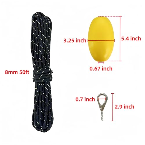 20 lb Blue Marine River Anchor Kit with 50ft Rope for Kayaks, Canoes & Small Boats