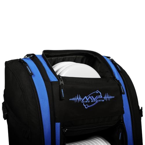 MVP Disc Sports Voyager Lite Disc Golf Backpack Navy V2 - Lightweight & Durable