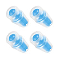 Blue 4-Pack Water Bottle Bite Valve Replacement with Shutoff & Tube O-Ring