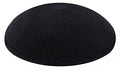 Black 18cm Hand Knit Kippah - Quality, One Size with Clips