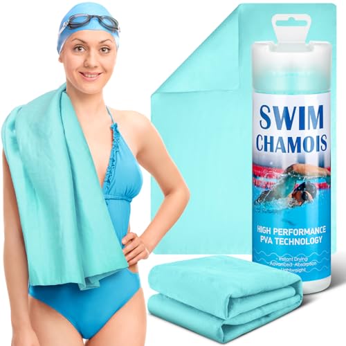 Aqua Extra Large Swimming Chamois Towel - Quick Dry Water Sports Towel