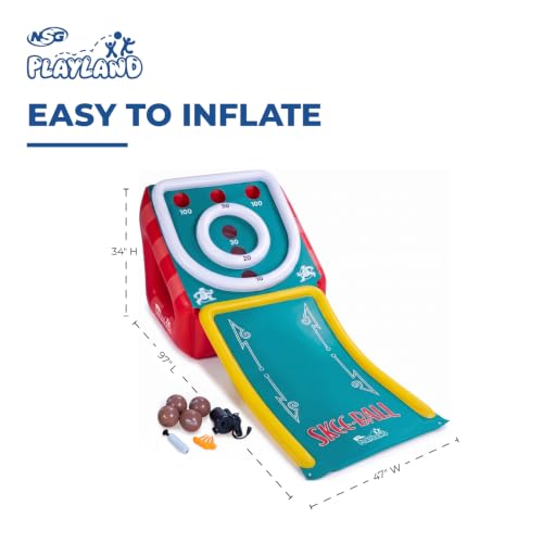 NSG Skee-Ball Inflatable Arcade Game for Kids & Family Backyard Party