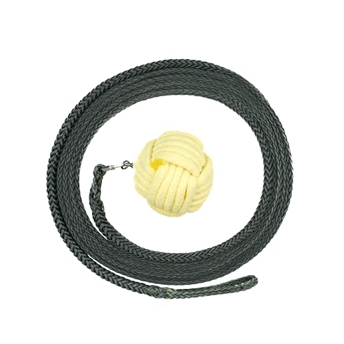 Fire Poi Set with Monkey Fist Kevlar Wicks & 10ft Tether - Flow Arts Prop with 4 Inch Rope Dart Variation