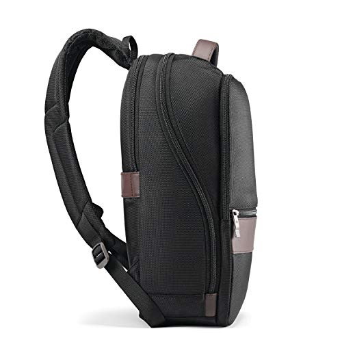 Samsonite Kombi Business Backpack Black/Brown 16.25 x 10.5 x 5-Inch Durable Laptop Bag