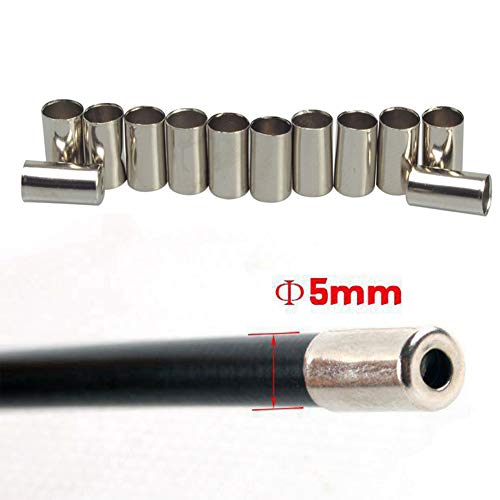 100 Pieces Bicycle Brake Cable End Caps 5mm Ferrule Protectors MTB Road Bike Parts