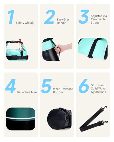 10L Waterproof Dry Bag for Kayaking & Travel - Green