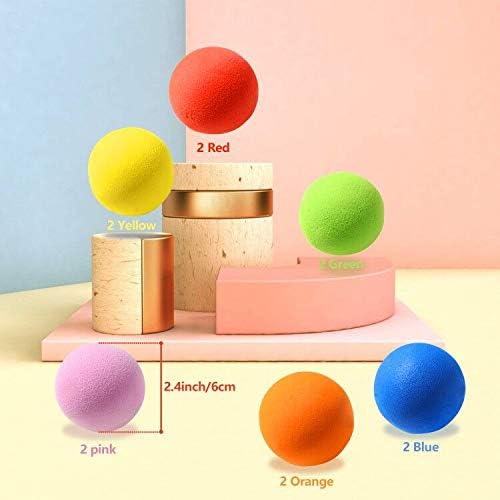 Skiennix Soft Foam Balls - 12 Lightweight Mini Play Balls in Vibrant Assorted Colors | Safe Indoor Fun