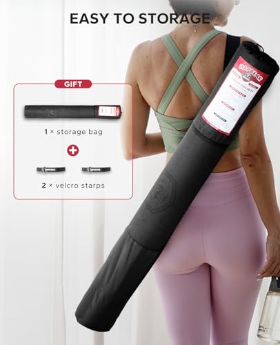 Extra Large Yoga Mat 78x54 Inches Non-Slip Thick Exercise Mat for Yoga & Pilates - Black