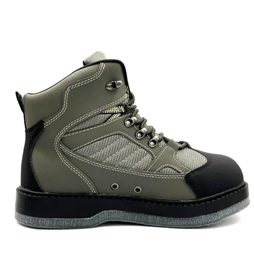 Pro Wading Boots for Fishing Men with Felt Bottom and Rustproof Eyelets – Fly Fishing Gear