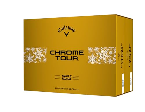 Callaway Chrome Tour Golf Balls Triple Track White - 2 Dozen