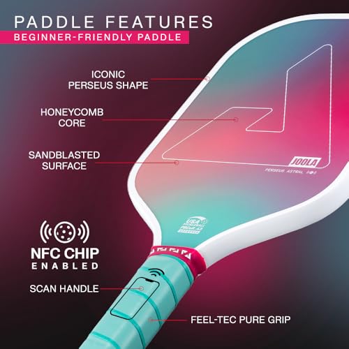 JOOLA Astral Perseus Pickleball Paddle - Lightweight, Carbon Fiber, USA Approved