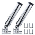YANYUCB Silver Stainless Steel 360° Rotating Boat Fishing Rod Holder - 2 Pack