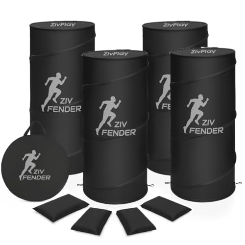 ZivPlay 4-Pack Pop Up Soccer & Basketball Defender Dummy for Defense Training & Drills
