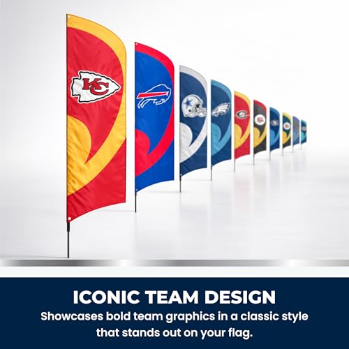 Party Animal Chicago Bears Tall Team Flag - Weather-Resistant Yard Decor