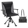 Heavy-Duty Swivel Hunting Chair 400lbs Capacity Silent Ground Seat