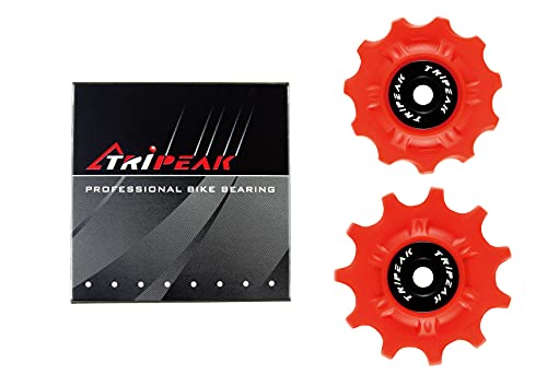 Ceramic Hybrid Bearing Jockey Wheel Pulley Set for 10/11 Speed Road MTB