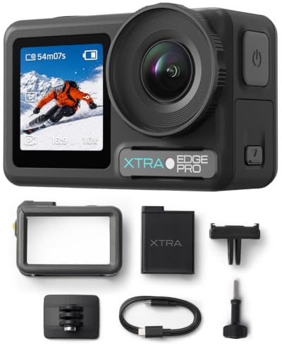 Action Camera 4K 60fps Waterproof Night Vision Stabilization Edge Pro Standard Combo