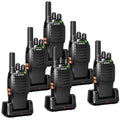 Long Range Walkie Talkies for Adults 6 Pack - Rechargeable Two-Way Radios with Emergency Flashlight