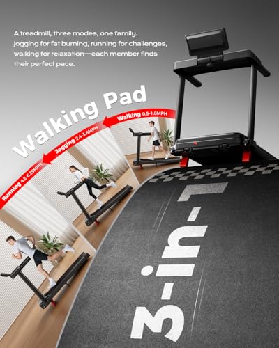 Abonow Foldable Home Treadmill with 12% Incline - Black