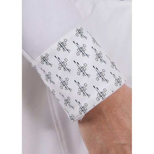 Kerrits Women's Winter Circuit Show Shirt X-Small White/Bits N Crops - Performance Riding Top