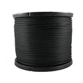 QNR 1/4" Black Polyester Rope, Solid Braid Dacron Utility Rope, 500 ft Spool, Low Stretch UV Resistant Industrial Cord