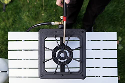 Stansport Cast Iron Portable Camping Stove - Single Burner, 15000 BTU Outdoor Cooktop