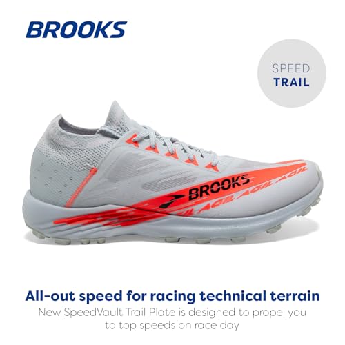 Brooks Unisex Catamount Agil Trail Running Shoes - Illusion Blue/Coral/Orange, 9 Women / 7.5 Men