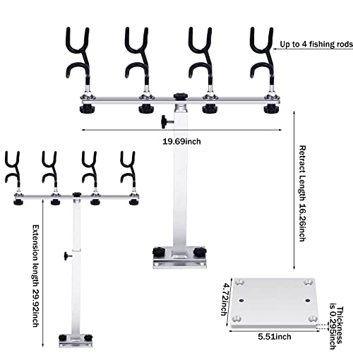 Fishing Rod Holder for Boat 1 Pack Stainless Steel & Aluminum - Variant 1