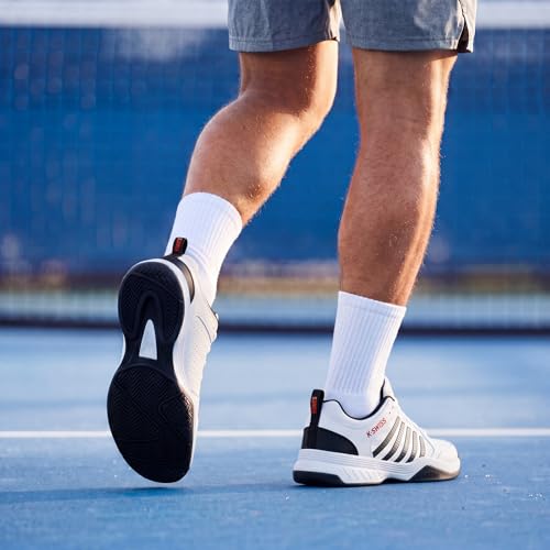 K-Swiss Men's Court Express 2 Tennis Shoes - White Black Mars Red 10