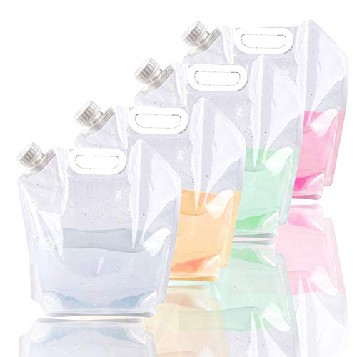 SUPANT 2.6 Gallon (10L) Collapsible Emergency Water Jug Set - 4 Pack, Freezable BPA-Free Plastic Outdoor Water Containers