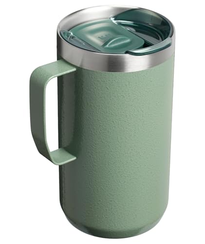 Stanley 24 oz Camp Mug - Hammertone Green, Double Wall Vacuum Insulated