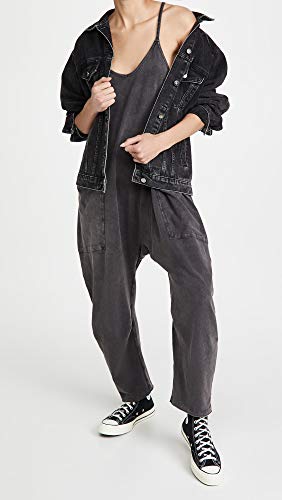 Free People Women's Hot Shot Onesie Small Black - Cozy Lounge Romper