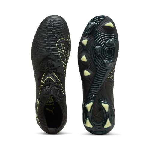Soccer Cleats for Men Future 8 Match Firm Ground Artificial Turf - Black / Fizz Light / Green, Size 11
