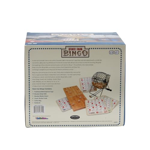 Front Porch Classics State Fair Bingo Game Set with Wooden Balls & Scoring Board