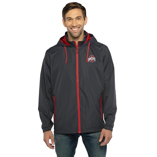 Men's Water-Resistant Wind Jacket - Ohio State Buckeyes, Large
